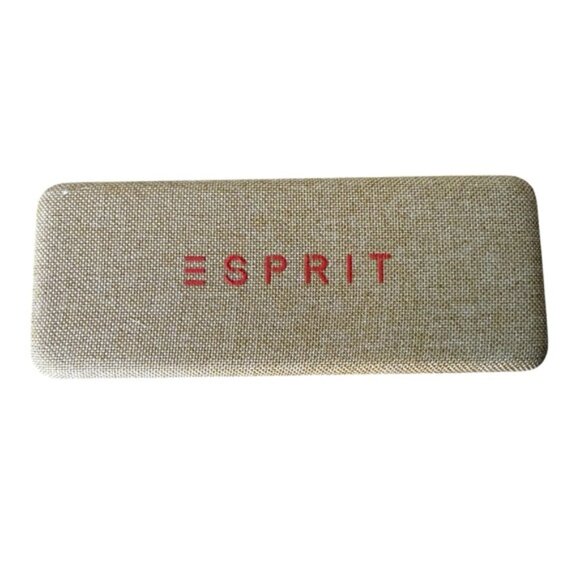 ESPRIT Vintage Tan Canvas Clamshell Hard Case Sunglasses Eyeglasses Travel - Picture 1 of 5